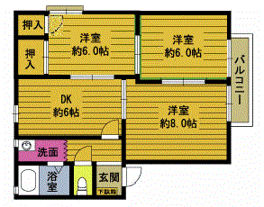 フレグランス杵築の間取り