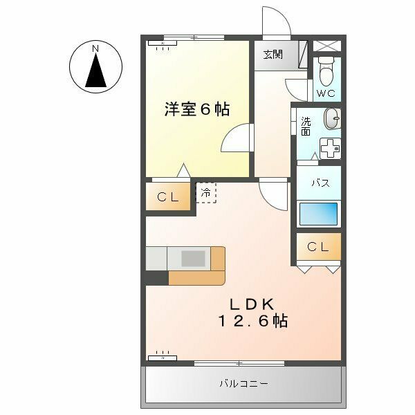 庵マンションの間取り