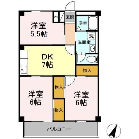 コーポ清水の間取り