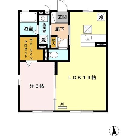 casa・Ｌ　A棟の間取り