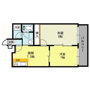 札幌市中央区南十一条西のマンションの間取り