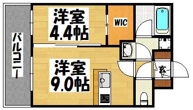 福岡市博多区吉塚のマンションの間取り