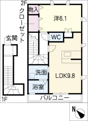 カーサ・ジュラーレ　IIの間取り