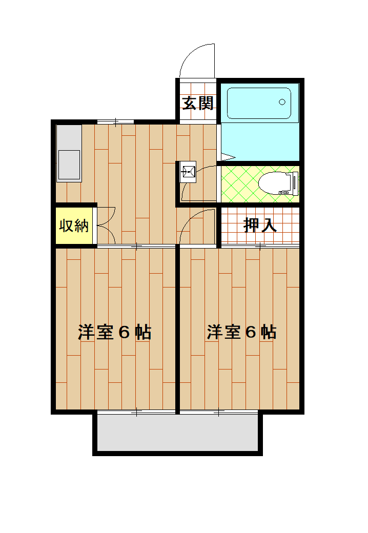 TSハイツＡの間取り