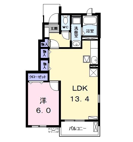 海部郡大治町大字花常のアパートの間取り