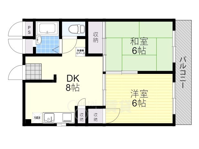 吹田市山田西のマンションの間取り