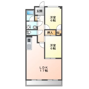 名古屋市港区惟信町のマンションの間取り