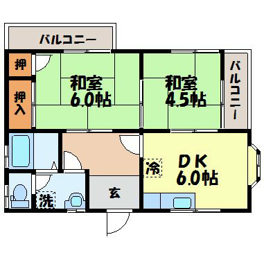 ハイツ朋（淵町）の間取り