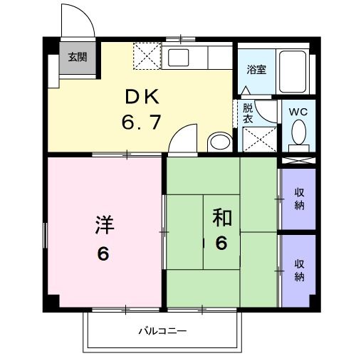 多気郡多気町相可のアパートの間取り