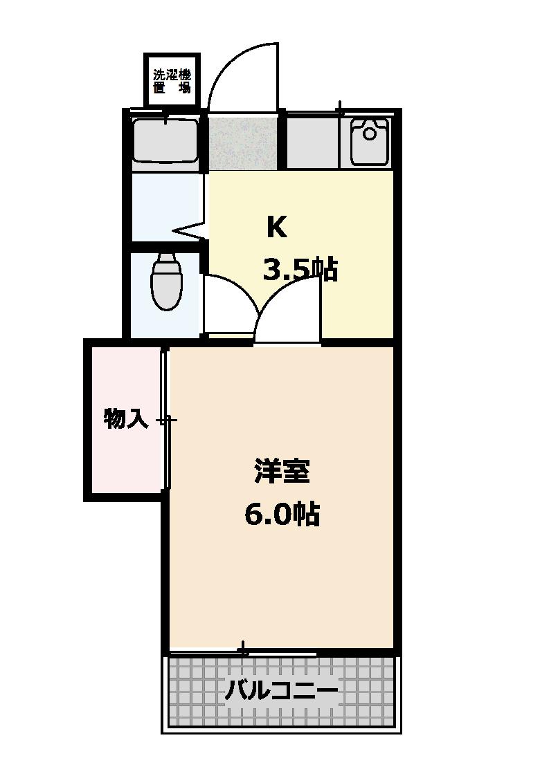 狛江市東野川のアパートの間取り