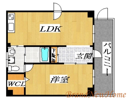 堺市堺区中安井町のマンションの間取り