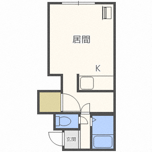札幌市東区北二十八条東のアパートの間取り