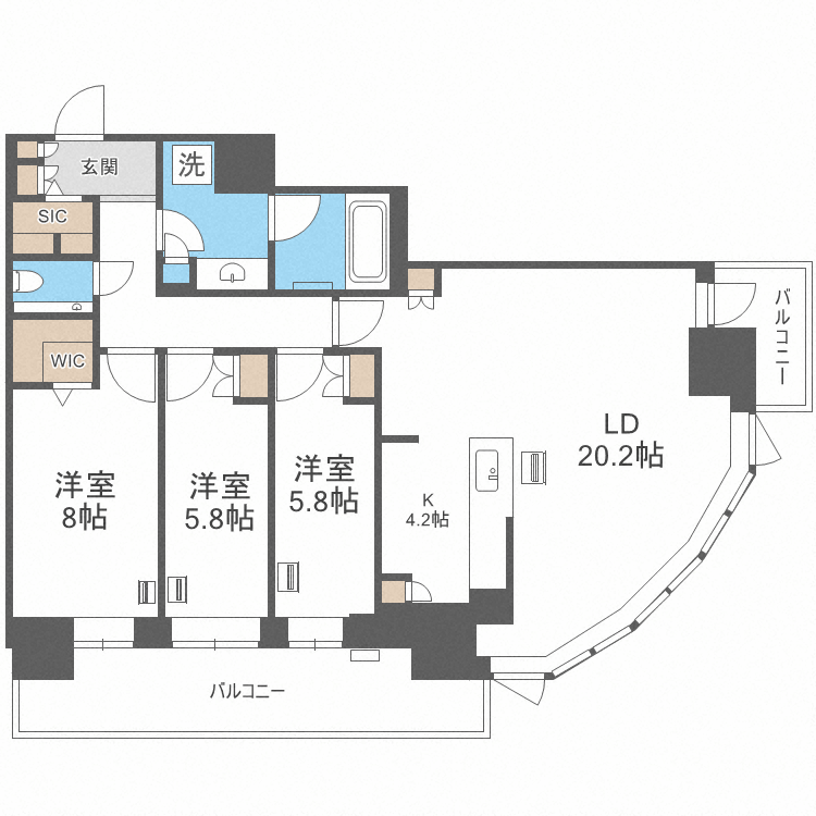 ONE札幌ステーションタワーの間取り