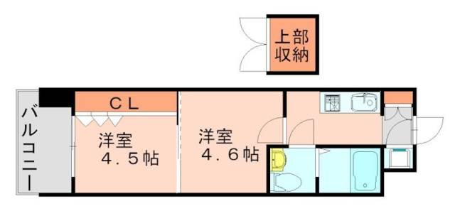 福岡市博多区住吉のマンションの間取り