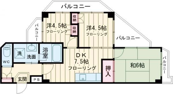 墨田区東向島のマンションの間取り