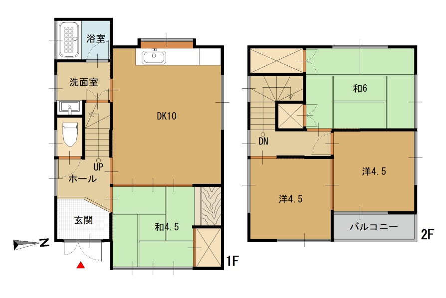 【小倉貸家の間取り】