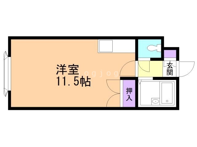 石狩郡当別町園生のマンションの間取り