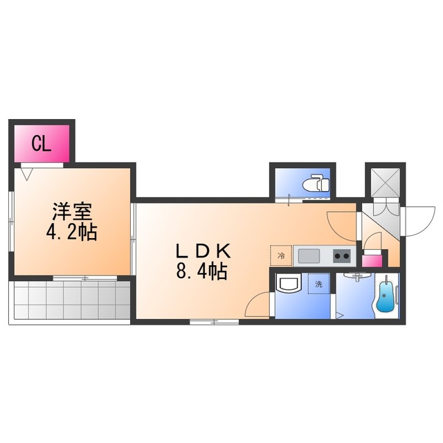 堺市西区浜寺石津町西のアパートの間取り