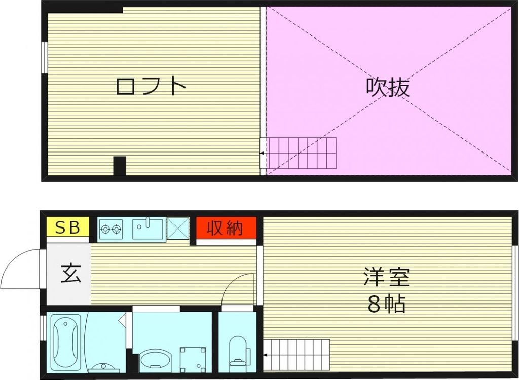 テクノメゾン太子橋の間取り