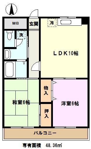 川口市幸町のマンションの間取り