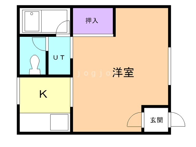 札幌市北区北三十七条西のアパートの間取り