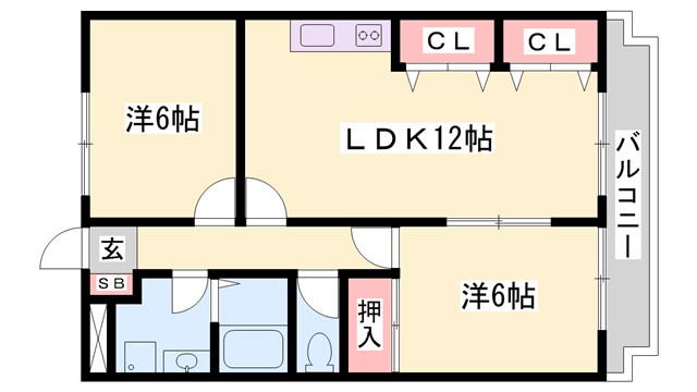 ニューマリッチ加古の間取り