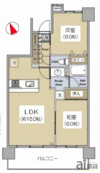 【川越市岸町のマンションの間取り】