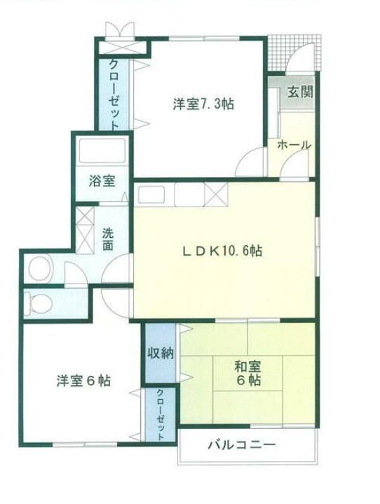 横浜市都筑区東山田のアパートの間取り