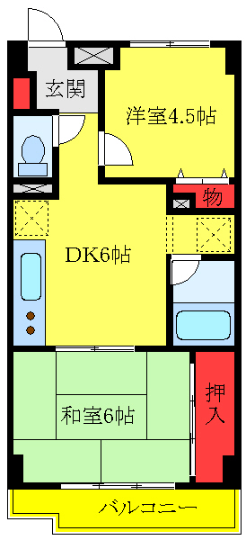 北区王子本町のマンションの間取り