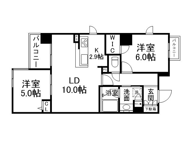 グランレブリー押小路高倉の間取り