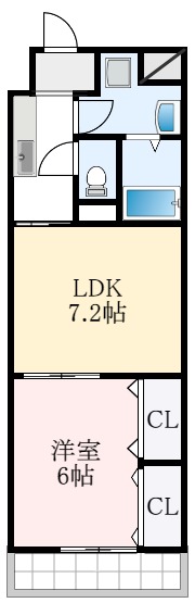 堺市中区深井水池町のマンションの間取り