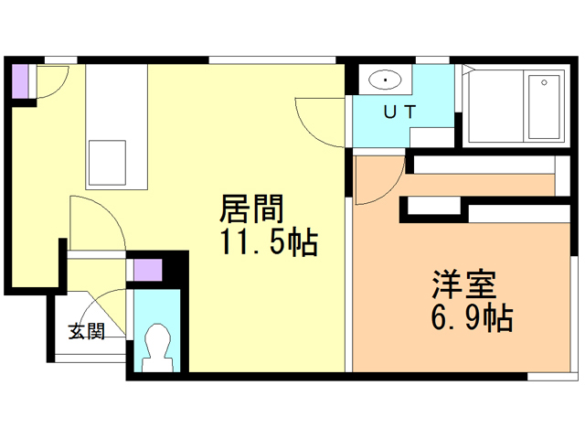 札幌市厚別区厚別南のマンションの間取り