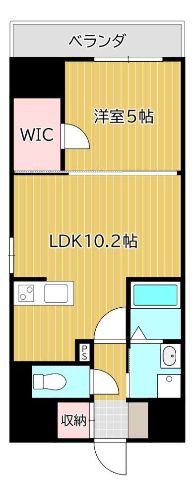 北九州市八幡東区末広町のマンションの間取り