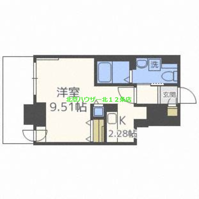 札幌市中央区北四条東のマンションの間取り