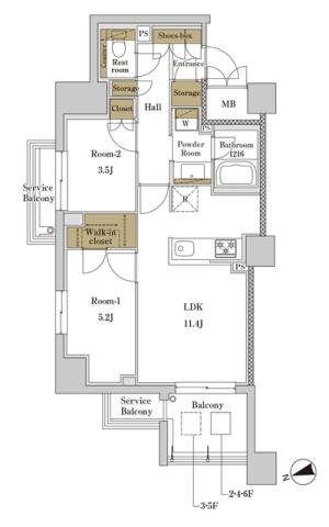 ＲＪＲプレシア大森北の間取り