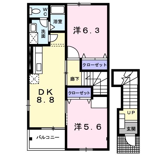 フューチャー　コート　Ｂの間取り