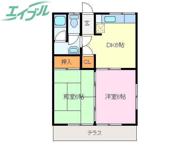 ハイツ宮うらの間取り