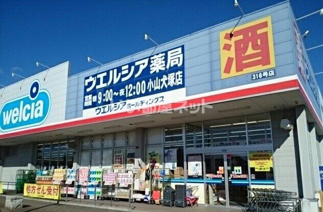ドラックストア　ウエルシア小山犬塚店（ドラッグストア）まで818m