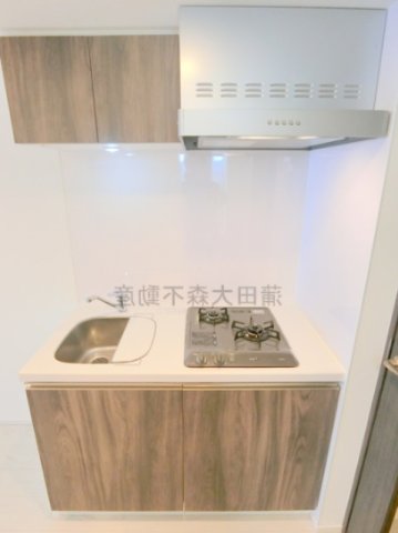 キッチン　２口ガスコンロのシステムキッチン