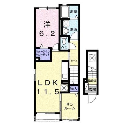 ＪＲ博多南線 博多南駅 バス乗車時間：20分 最寄りバス停で下車 徒歩5分 2階建 新築の間取り写真
