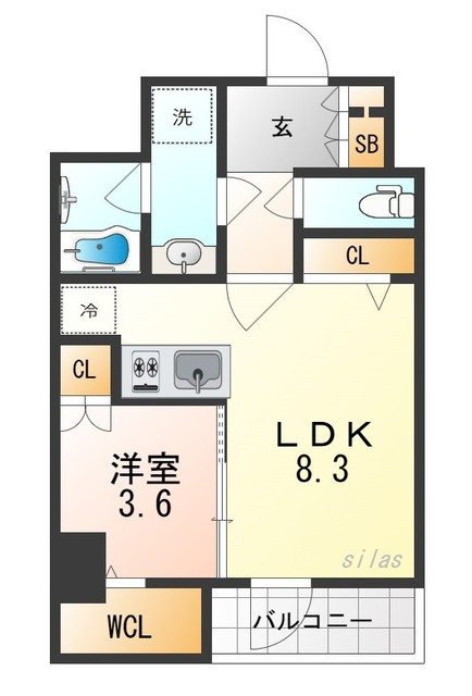 阪神本線 西宮駅 徒歩2分 10階建 新築の間取り写真