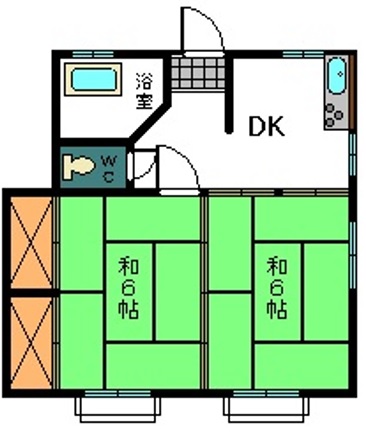 郡山市長者のアパートの間取り