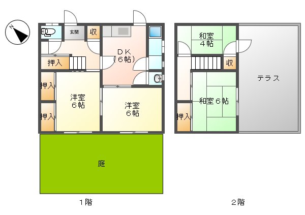 【谷屋アパートの間取り】