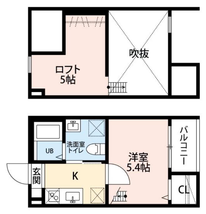 名古屋市緑区大高町のアパートの間取り