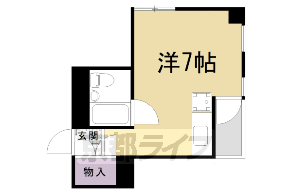 京都市北区衣笠東御所ノ内町のマンションの間取り