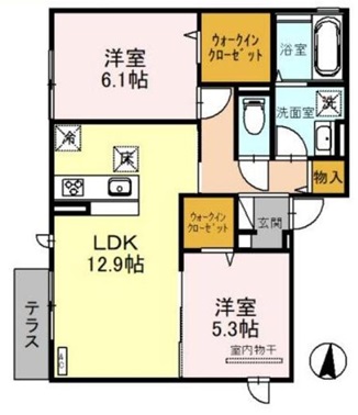 八尾市南太子堂のマンションの間取り