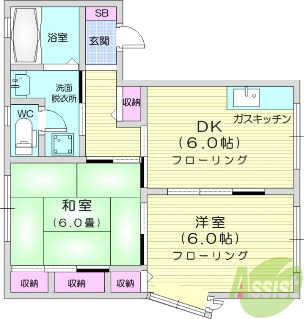 サンヒルズ菊田の間取り