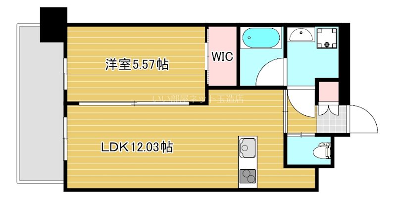 大阪市東成区中道のマンションの間取り