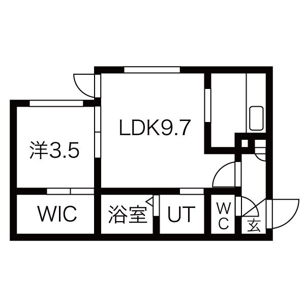 札幌市中央区南八条西のマンションの間取り