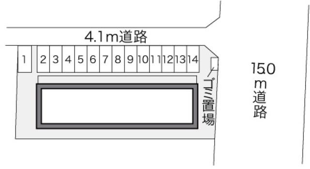 【レオパレスソレーユ北島の駐車場】